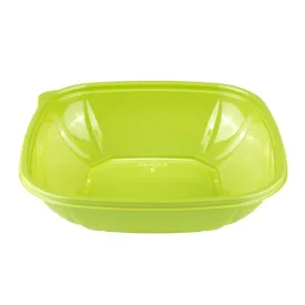 Karat 32oz PET Square Bowl, Green - 300 pcs