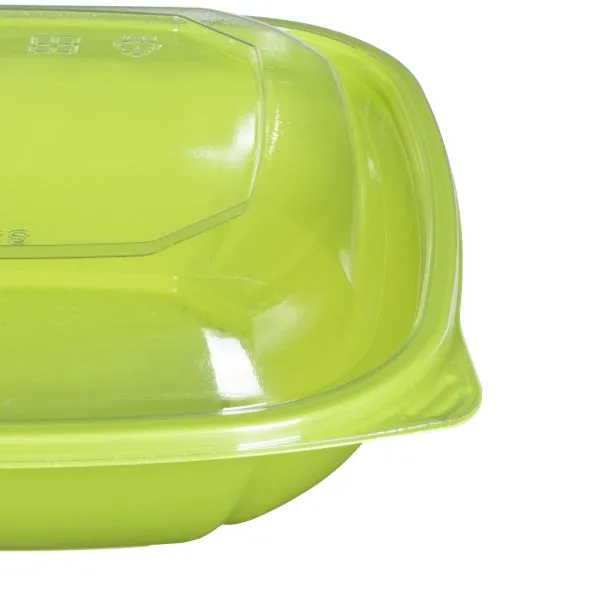 Karat 32oz PET Square Bowl, Green - 300 pcs