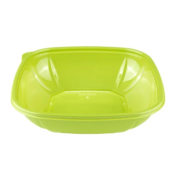 Karat 32oz PET Square Bowl, Green - 300 pcs