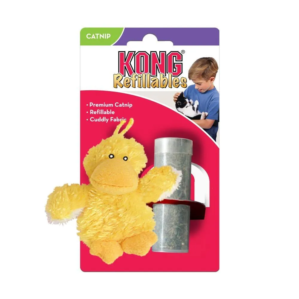 KONG Duckie Refillable Catnip Plush Toy (Catnip Toy)