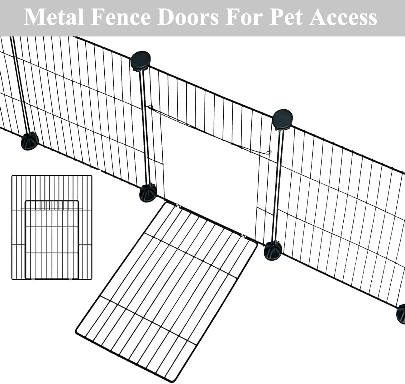 LANGXUN 12pcs DIY Small Animal Pet Playpen with Waterproof Mat, C&C Cage for Puppy Kitten, Rabbit Cage,Guinea PigsGuinea Pig Cages | Indoor & Outdoor Portable Metal Wire Yard Fence, Metal Pet Panels