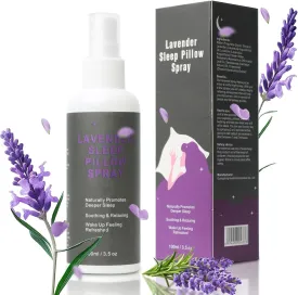 Lavender Pillow Spray  Soothing Lavender Linen Spray for Bedding & Pillows  Refreshing Bed Liner Mist with Essential Oils for a Calming Aromatherapy Experience (1, 1, Count)