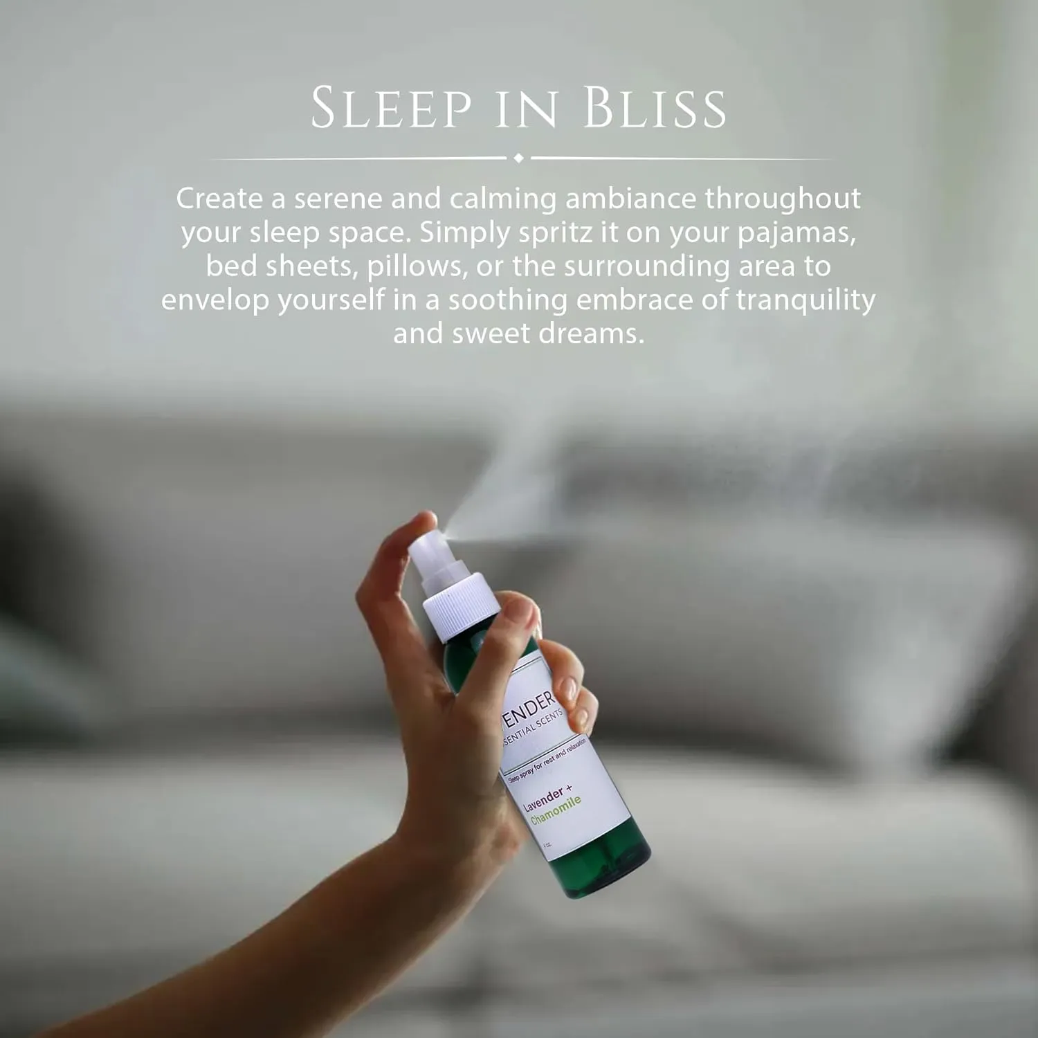 Lavender Sleep Spray for Pillows, Linens & Pajamas  Natural Calming Lavender & Chamomile Aromatherapy Mist with Amethyst & Reiki Energy. Deep Sleep   Bedtime Relaxation for Adults & Kids. 4 ounce (2)