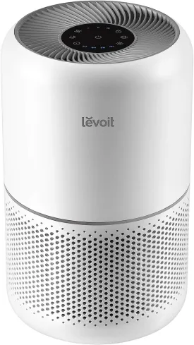 LEVOIT Air Purifier for Home Allergies Pet Hair in Bedroom, Covers Up to 1074 ft by 56W High Torque Motor, AHAM VERIFIDE, 3-in-1 Filter with HEPA Sleep Mode, Remove Dust Smoke Odor, Core300-P, White