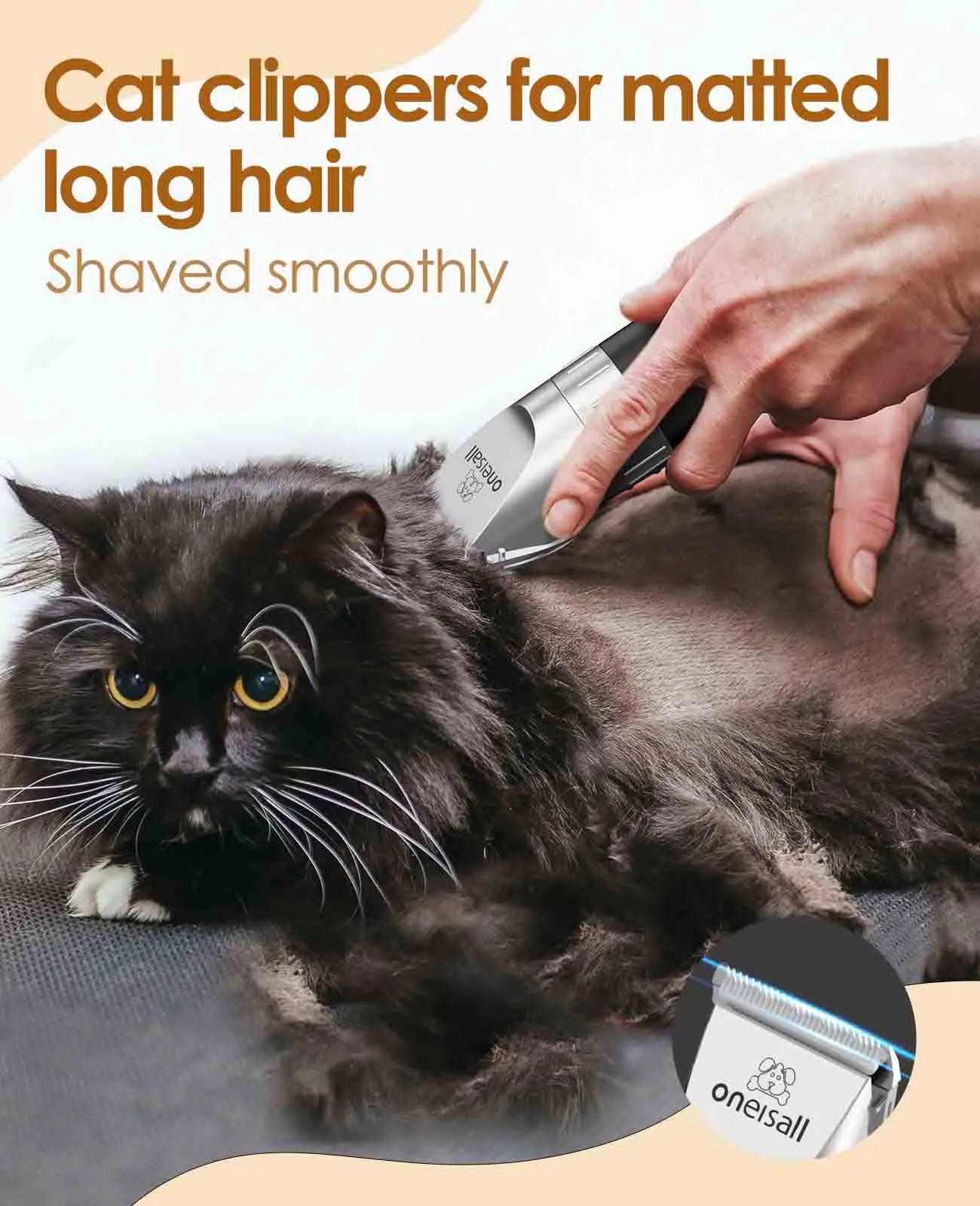 Oneisall A11 Cordless Cat Clippers