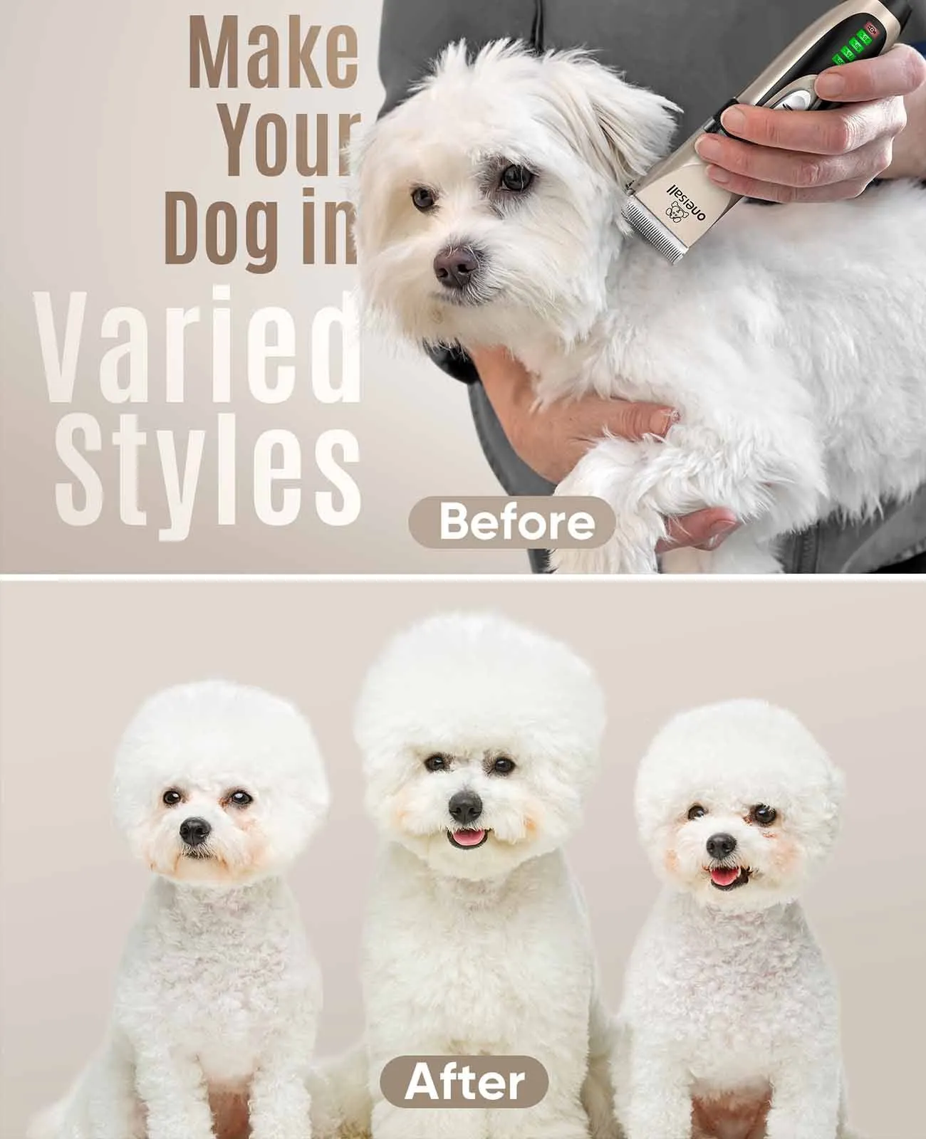 Oneisall X2 2 Speed Dog Grooming Clippers