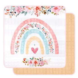 Pea Pod Baby Floor Play Mats 50 x 50 x 1 inch Thick Playpen Baby Mat for Playing Upgraded Non-Slip Bottom Ultra Soft Cushioned Crawling Mat Pad Foam Playmats for Babies, Toddlers, and Infants (Floral)