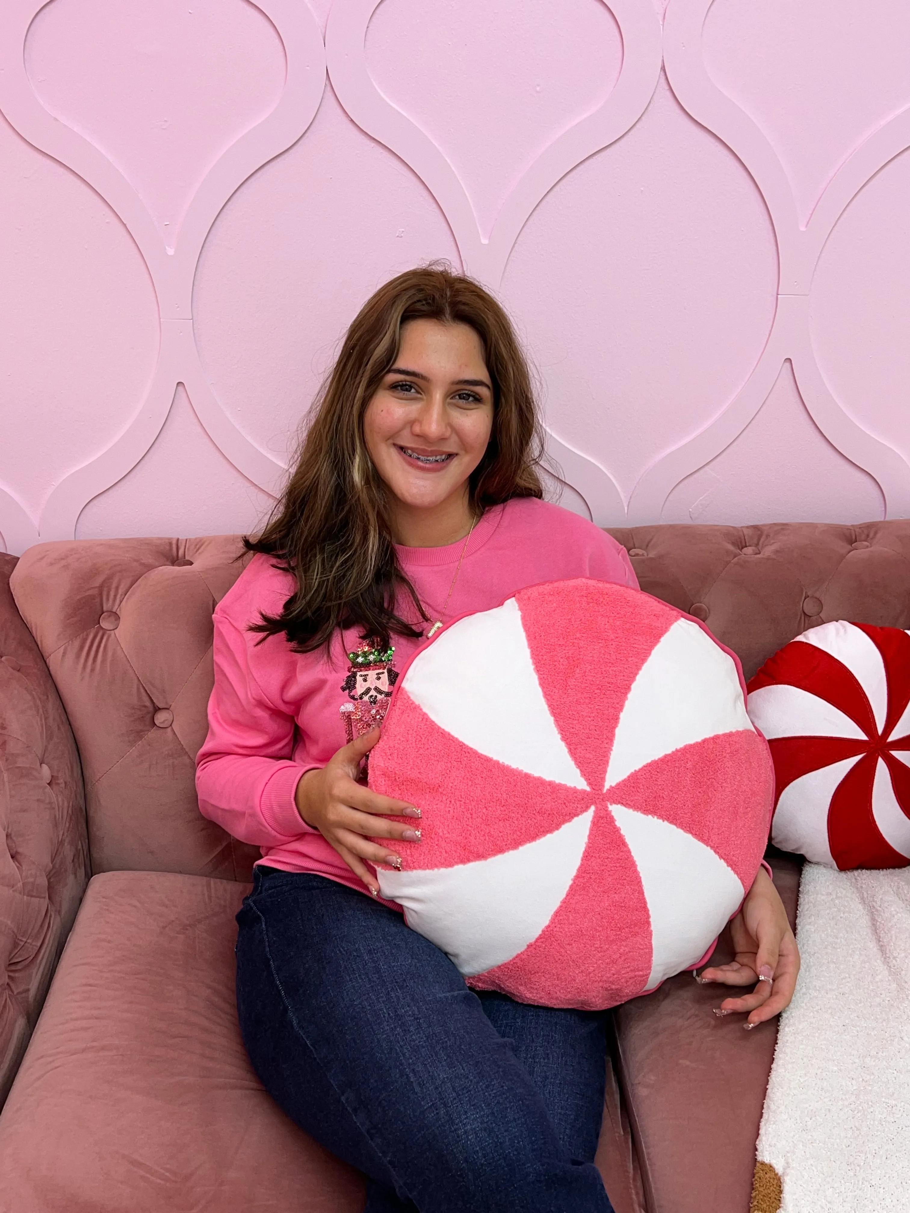 Peppermint Pillow Soft White/Pink