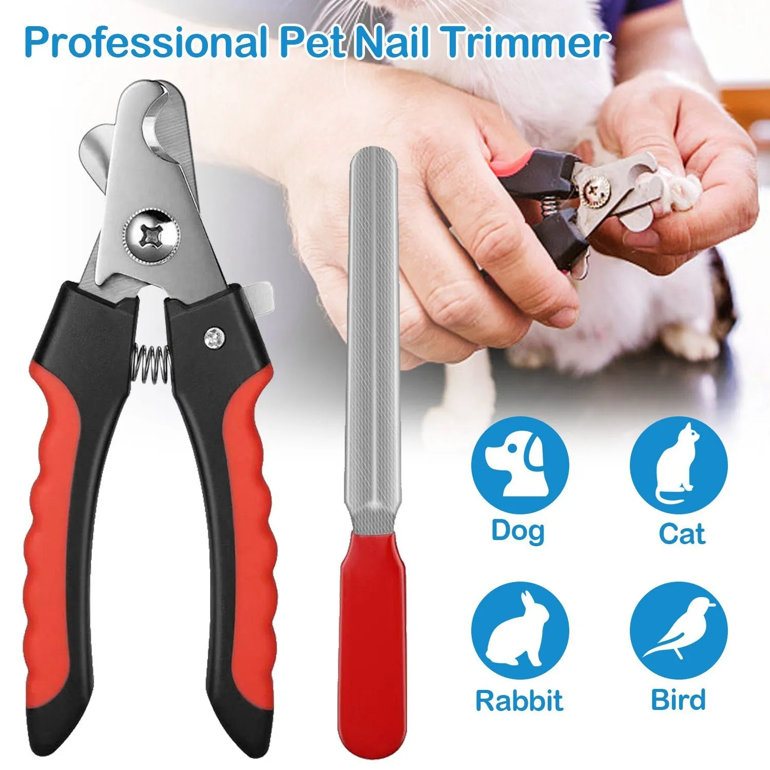 Pet Nail Trimmer  with Safety Guard to Avoid Over-Cutting Nails