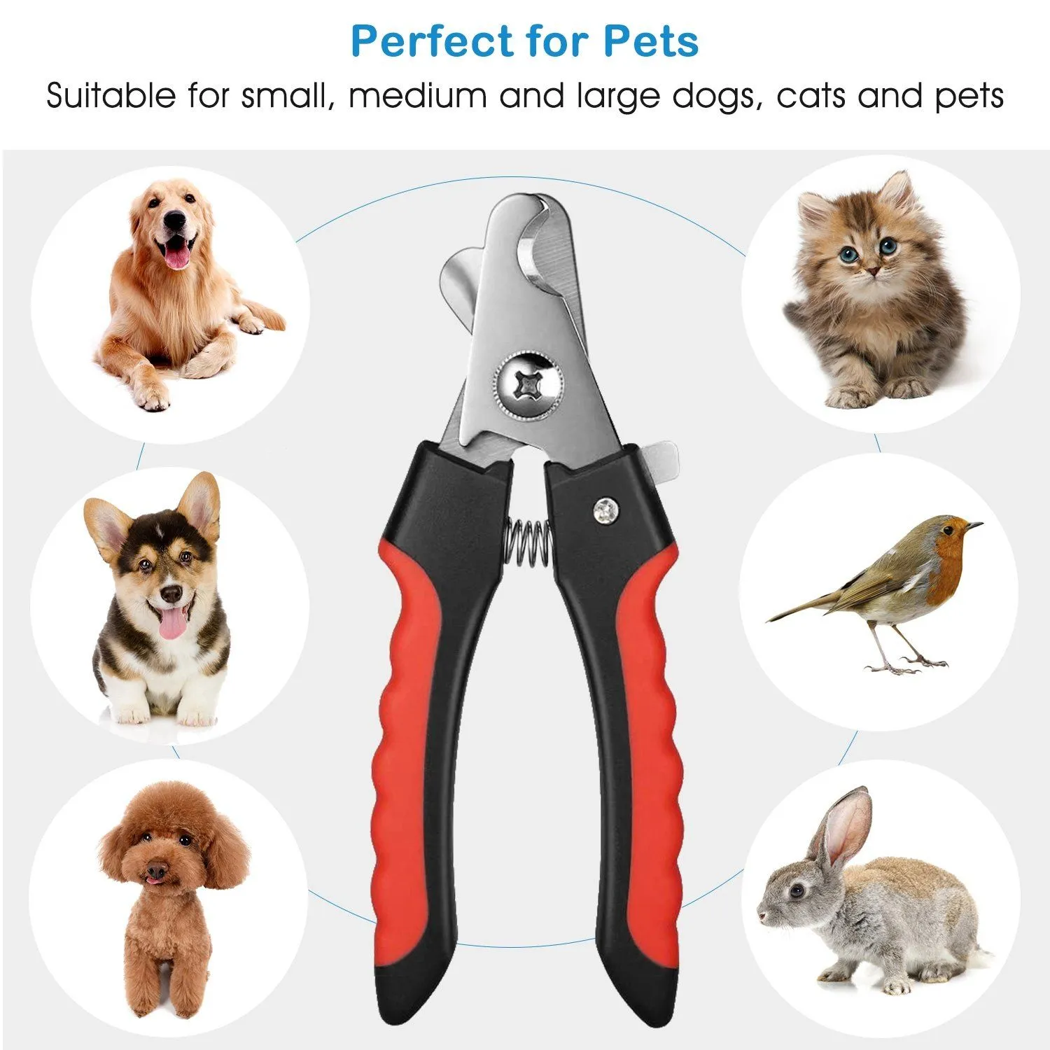 Pet Nail Trimmer  with Safety Guard to Avoid Over-Cutting Nails