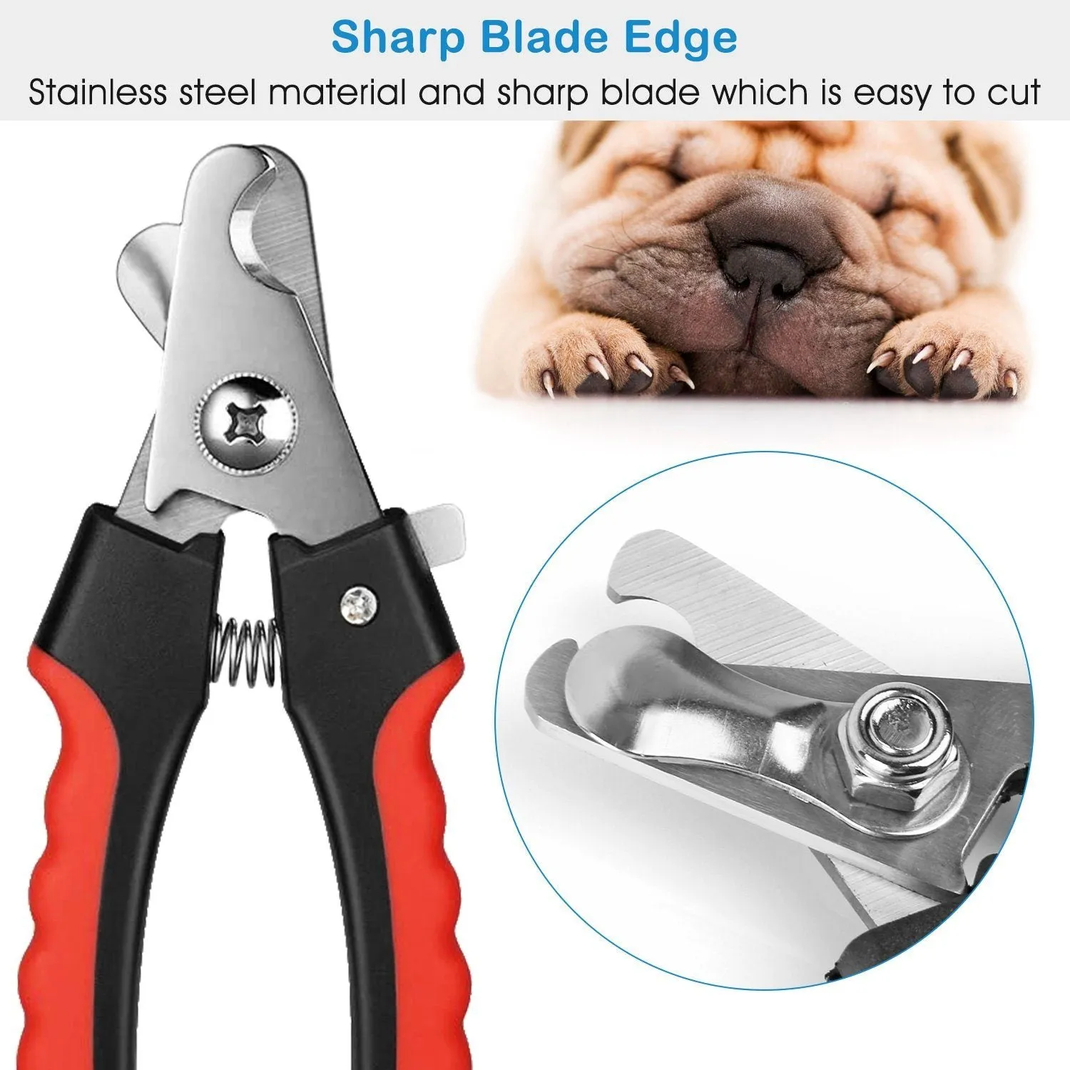 Pet Nail Trimmer  with Safety Guard to Avoid Over-Cutting Nails