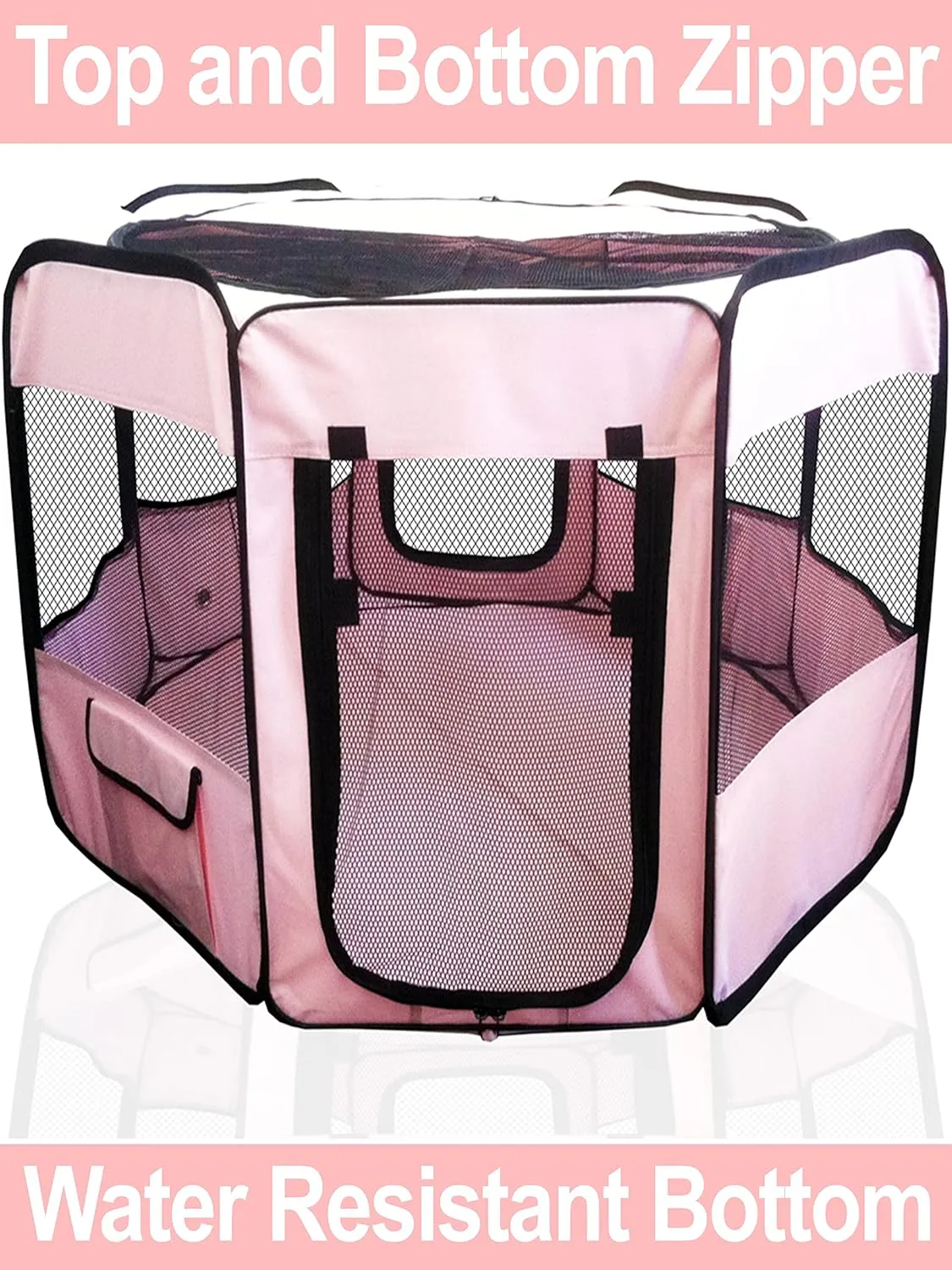 Portable Pet Playpen 45 * 45 * 22" Premium Large Size Puppy Kennel - Best for Small and Medium Size Dogs and Cats - Simple Folding Design for Easy Storage