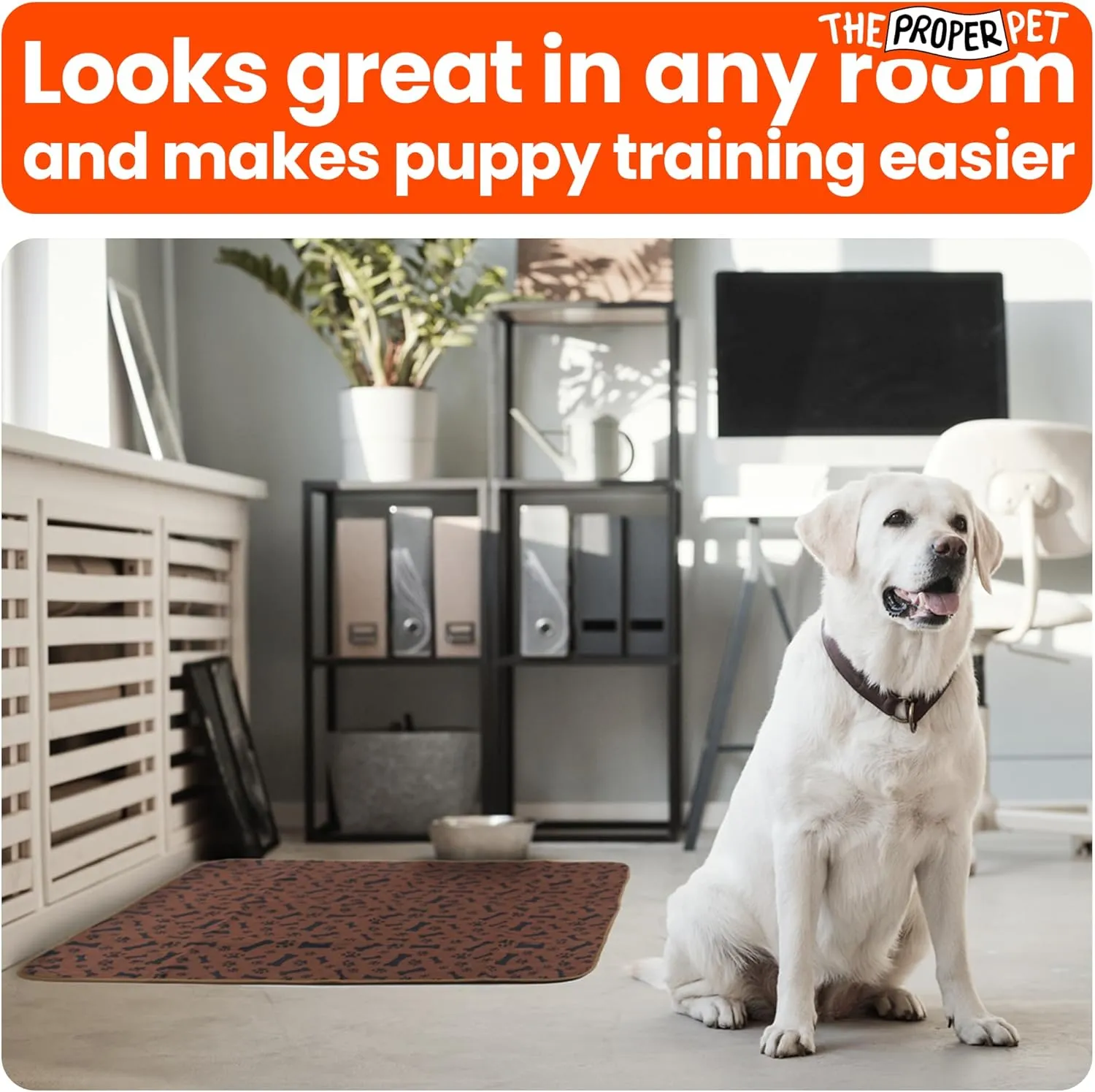 Reusable Puppy Potty Training Mats 16x24 - 2 Pack Washable Pee Pads for Dogs - Super Absorbent Cloth Whelping Blankets - Waterproof, Urine Leak-Proof & Non-Slip for Playpen Crate Carpet