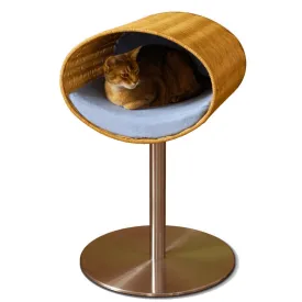 Rondo Wicker Cat Cave Stand by Pet Interiors