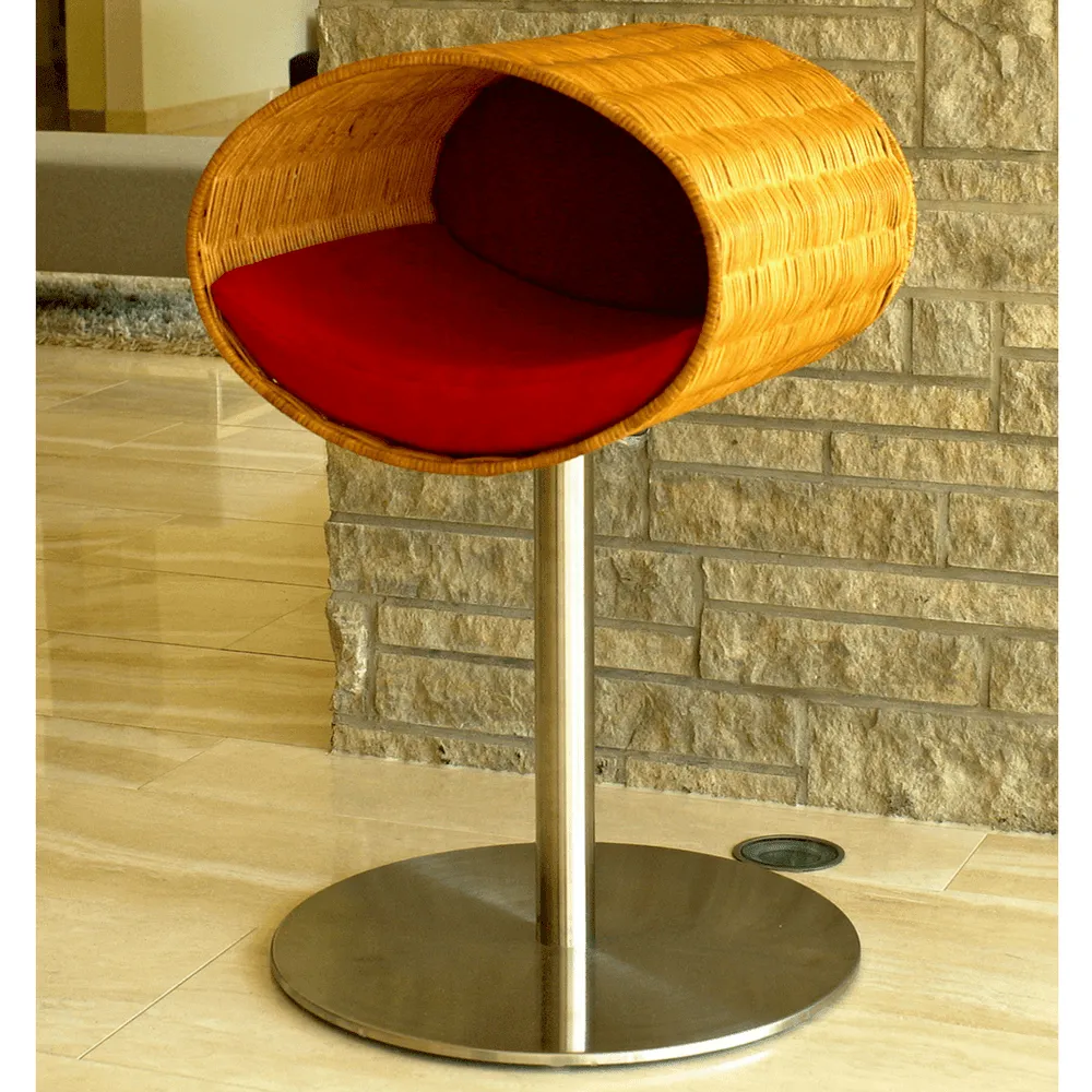 Rondo Wicker Cat Cave Stand by Pet Interiors