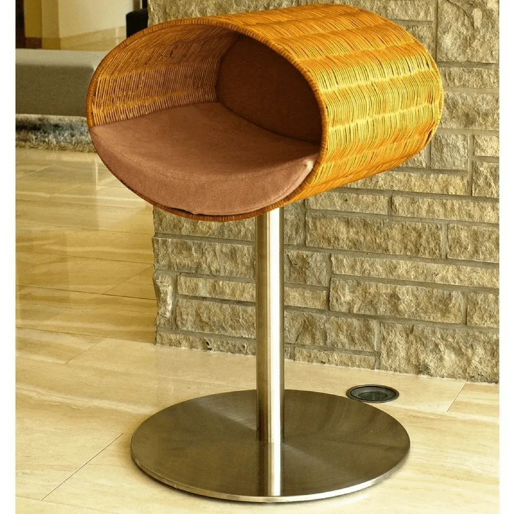 Rondo Wicker Cat Cave Stand by Pet Interiors
