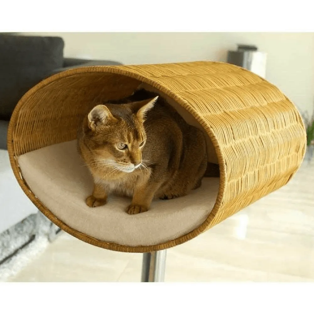 Rondo Wicker Cat Cave Stand by Pet Interiors