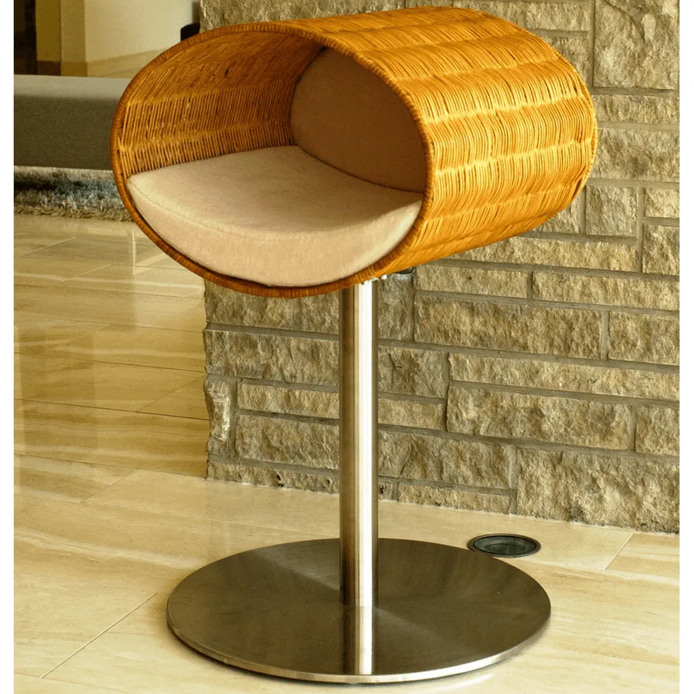 Rondo Wicker Cat Cave Stand by Pet Interiors