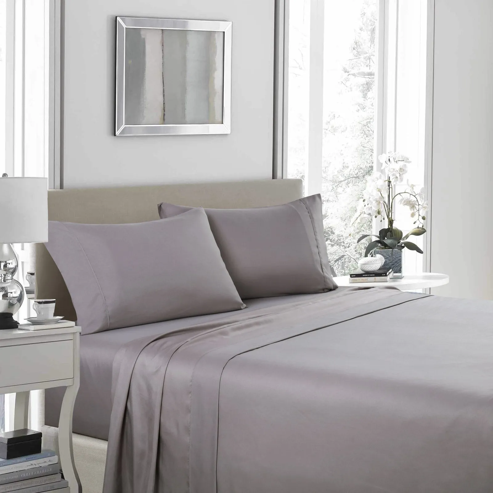 Royal comfort bedding set 1 x 1200tc 4 piece sheet set and 2 x air mesh pillows