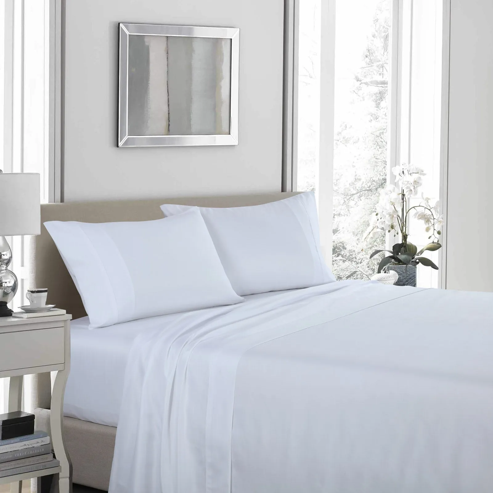 Royal comfort bedding set 1 x 1200tc 4 piece sheet set and 2 x air mesh pillows