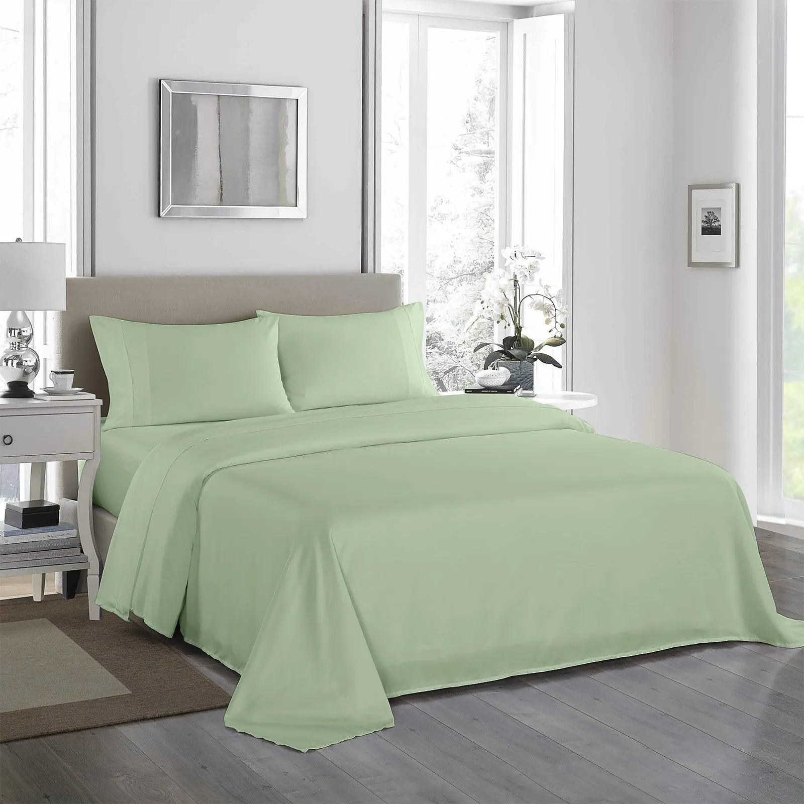 Royal comfort bedding set 1 x 1200tc 4 piece sheet set and 2 x air mesh pillows