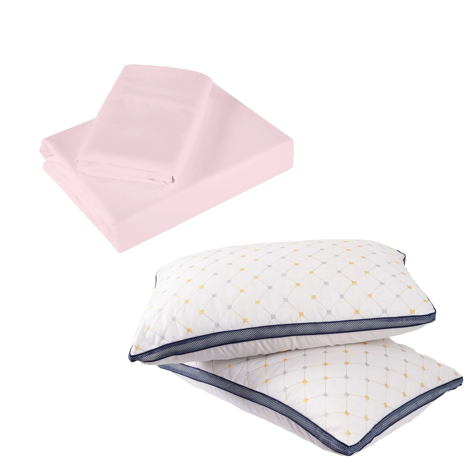 Royal comfort bedding set 1 x 1200tc 4 piece sheet set and 2 x air mesh pillows