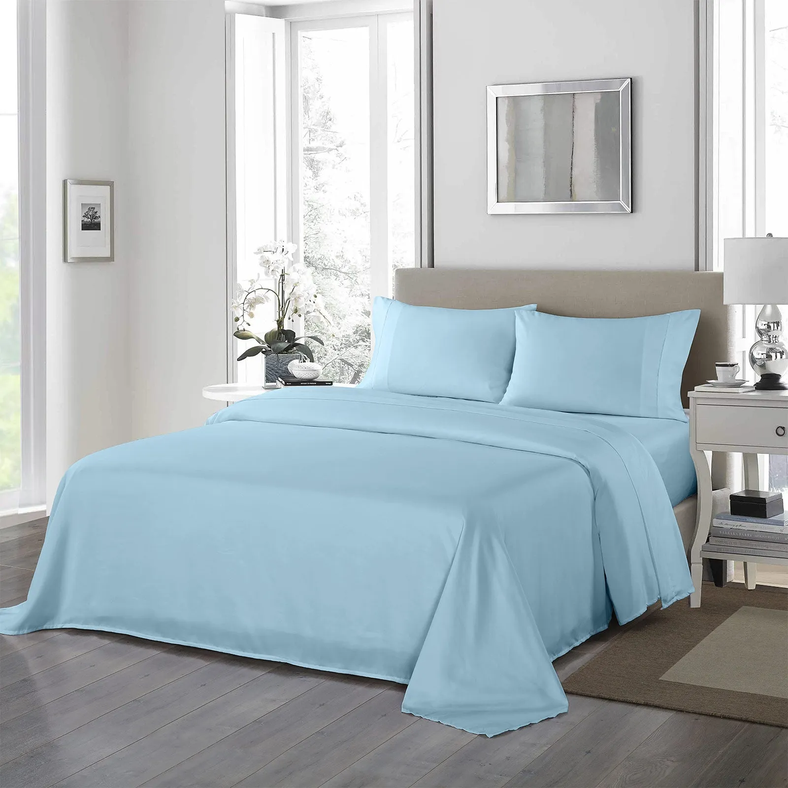 Royal comfort bedding set 1 x 1200tc 4 piece sheet set and 2 x air mesh pillows