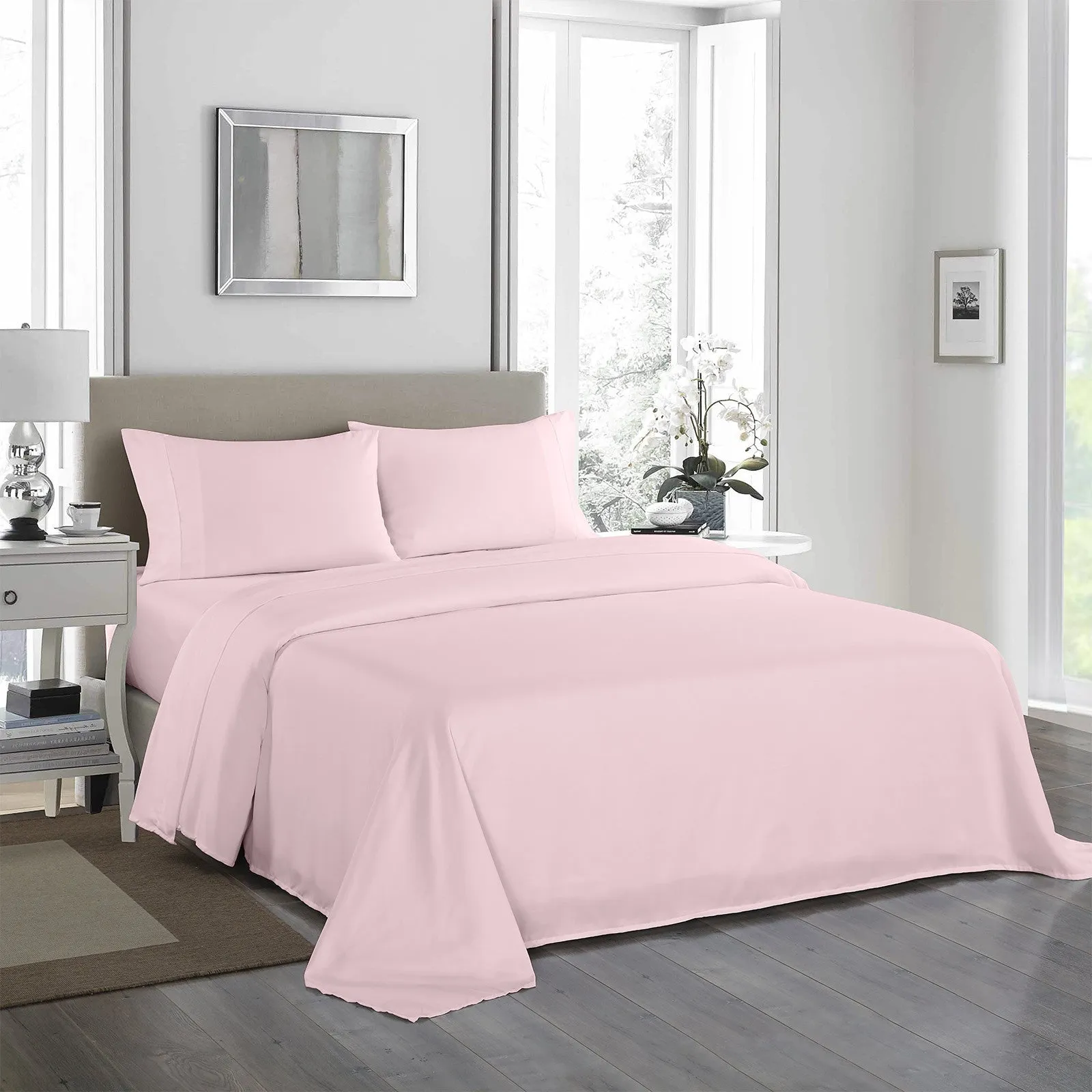 Royal comfort bedding set 1 x 1200tc 4 piece sheet set and 2 x air mesh pillows