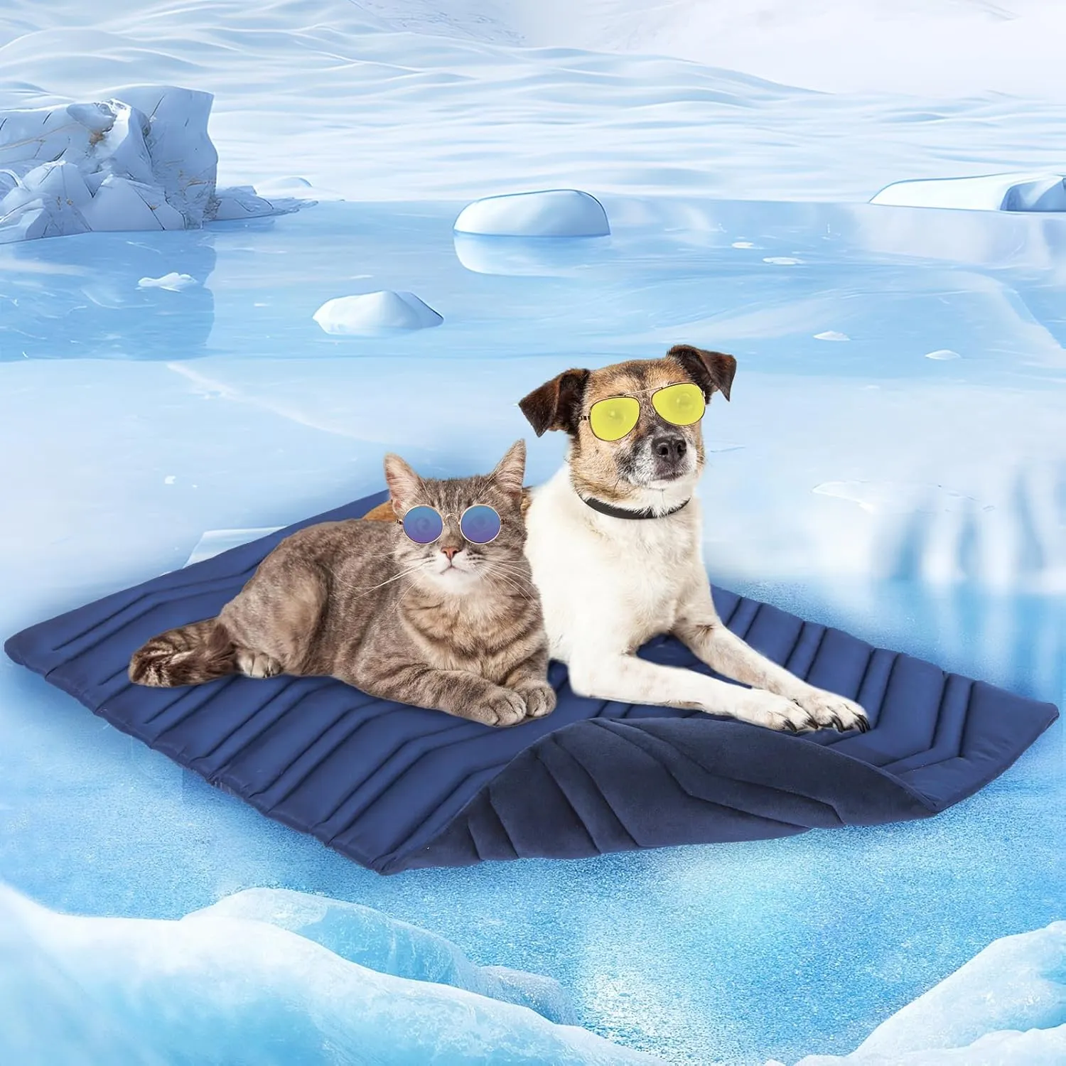 SCENEREAL Dog Cooling Mat for Crate, Thicken Self-Cooling Dog Pad Reversible (Cool & Warm), 36"x23" Pet Cool Bed for M Large XL Dogs,Kennel Sofa Mats Machine Washable, Durable Non-Toxic Gel, Outdoor