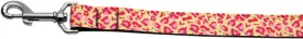 Tan and Pink Leopard Nylon Dog Leashes 4 Foot Leash