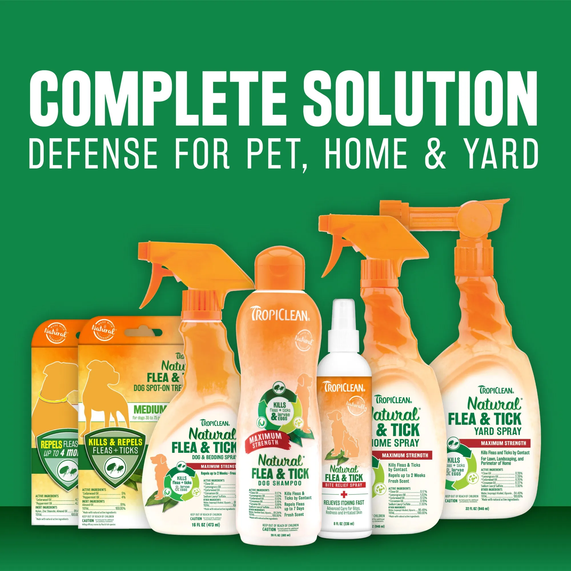 TropiClean Natural* Flea & Tick Maximum Strength Shampoo for Dogs, 20oz
