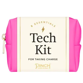 Vegan Leather Tech Kit - Pink