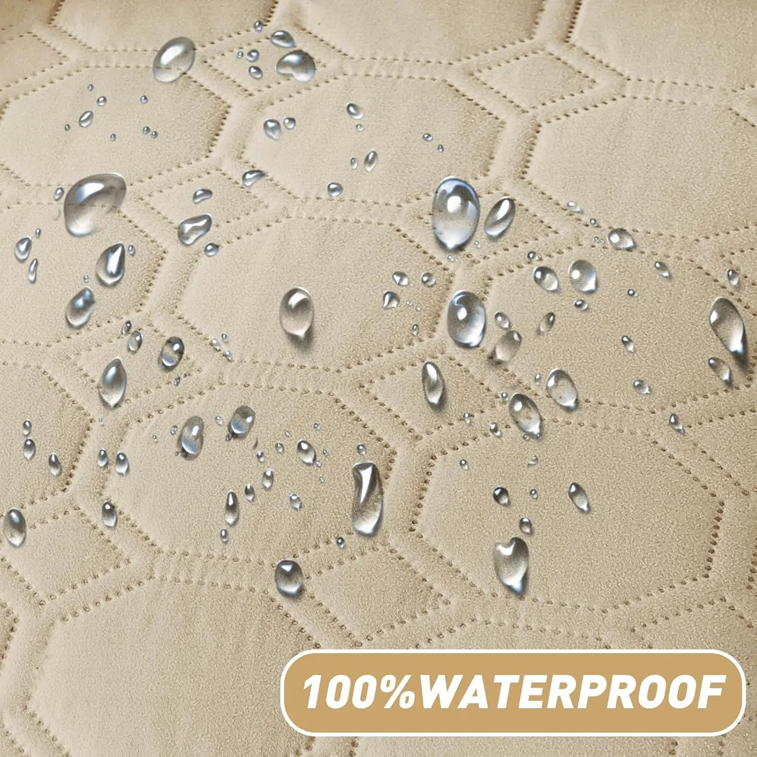 ZNSAYOTX Ultimate Cozy Blankets (52"x82") 100% Waterproof Bed Mat Blanket for Dog Pets, Couch Sofa Protector with Non-Slip Back Washable Durable, Pee Scratch Proof Easy to Clean (Khaki)